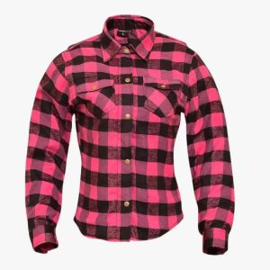 Pink Kevlar Lined Motorcycle Riding Shirt for Women