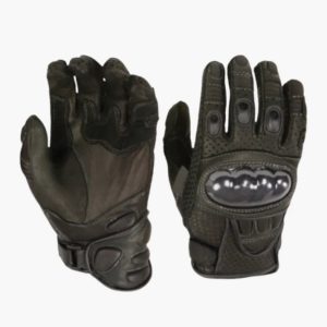 Blaster Leather Motorcycle Armoured Gloves with Knuckle Protection