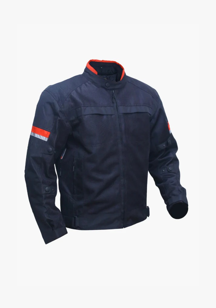 Red and Black Mesh Motorcycle Riding Jacket