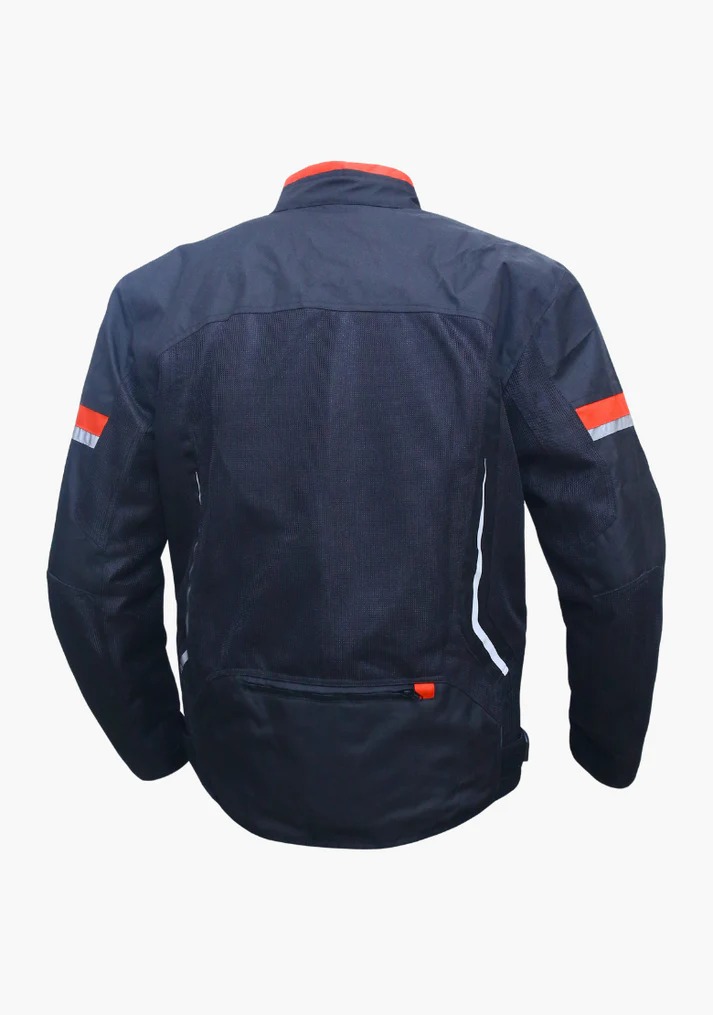 Red and Black Mesh Motorcycle Riding Jacket