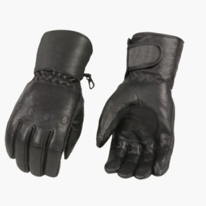 Thinsulate Leather Gauntlet Motorcycle Gloves for Winter Riding